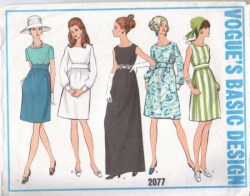 2077 VOG 69 SLEEVES OR NOT INSET DRESS LENGTHS PATTERN 12. 10